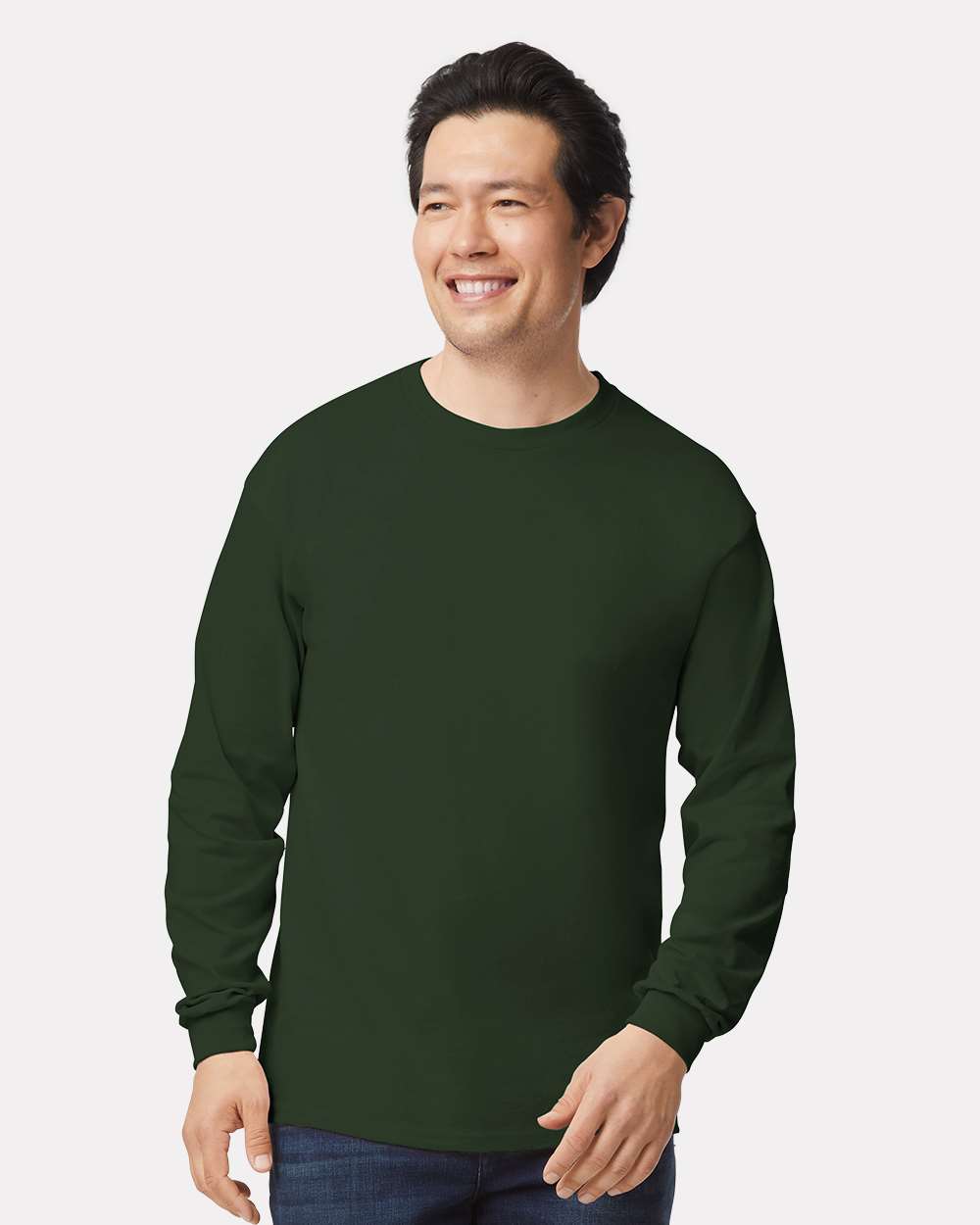 Unisex Ultra Cotton® Long Sleeve T-Shirt – 2400 – Forest Green