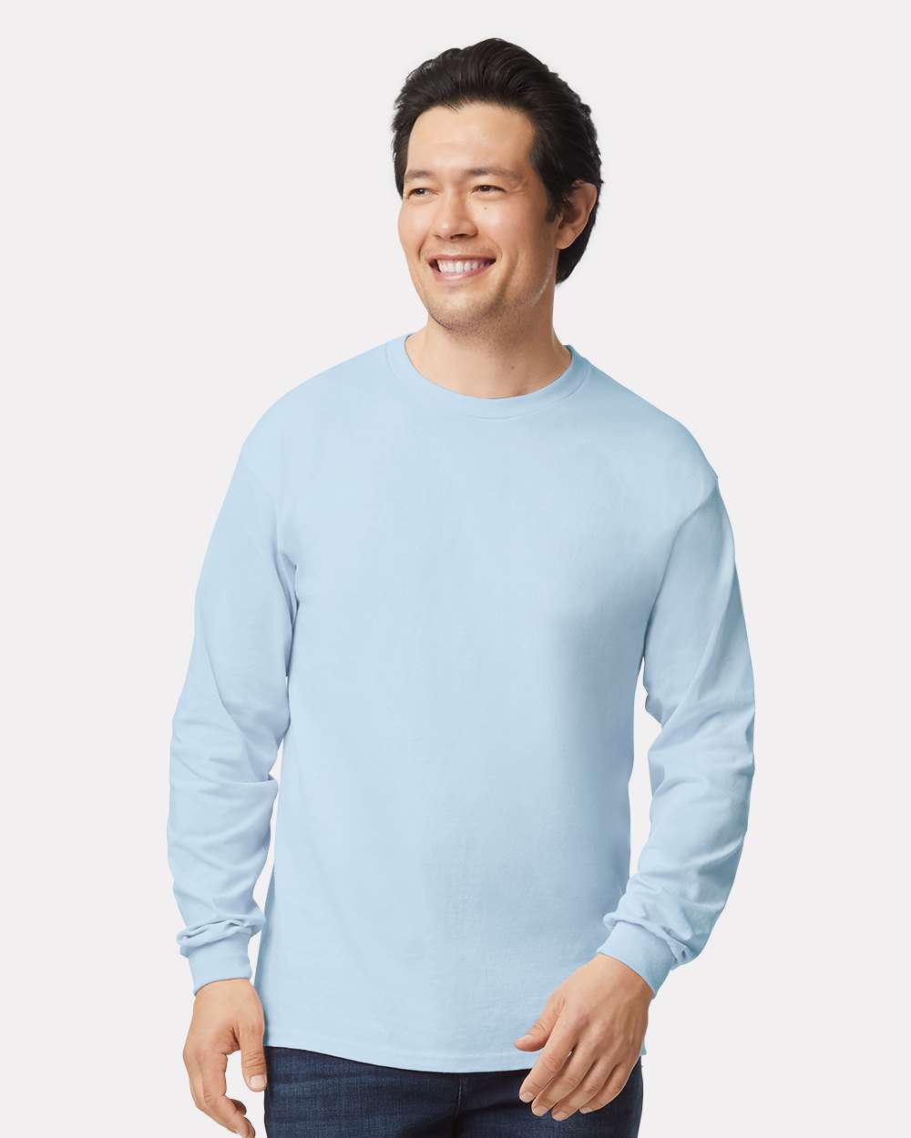 Unisex Ultra Cotton® Long Sleeve T-Shirt – 2400 – Light Blue