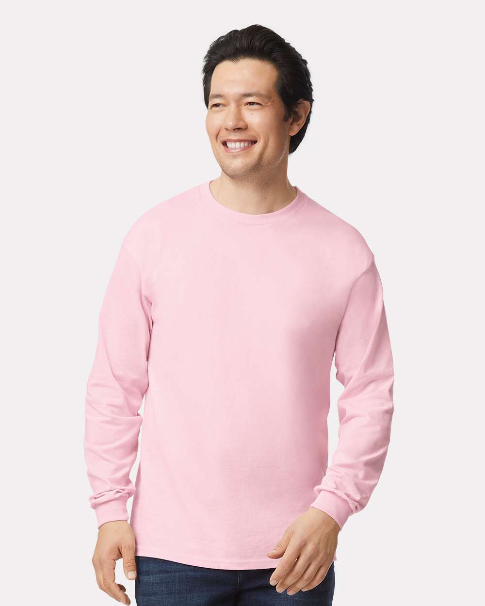 Unisex Ultra Cotton® Long Sleeve T-Shirt – 2400 – Light Pink