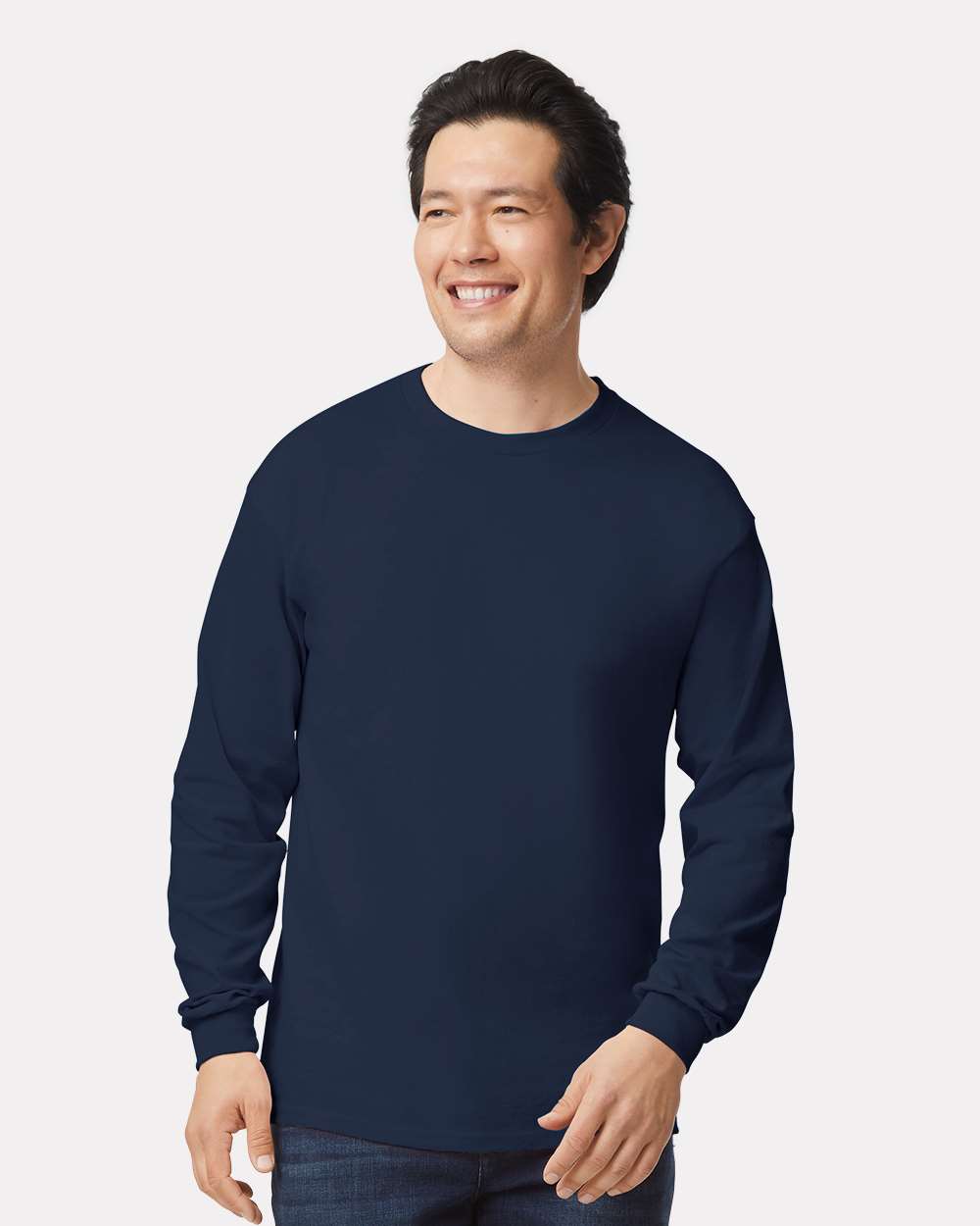 Unisex Ultra Cotton® Long Sleeve T-Shirt – 2400 – Navy