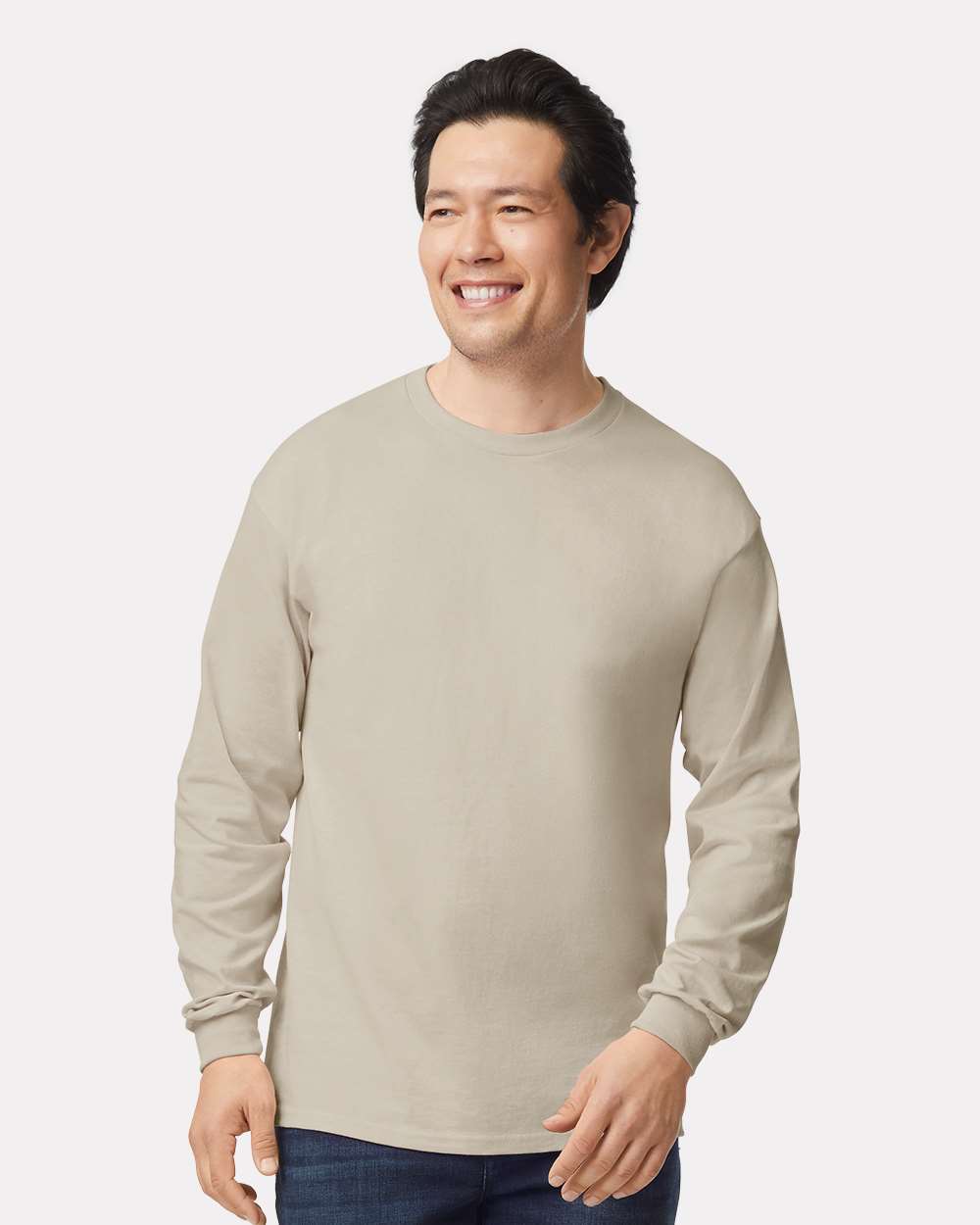 Unisex Ultra Cotton® Long Sleeve T-Shirt – 2400 – Sand