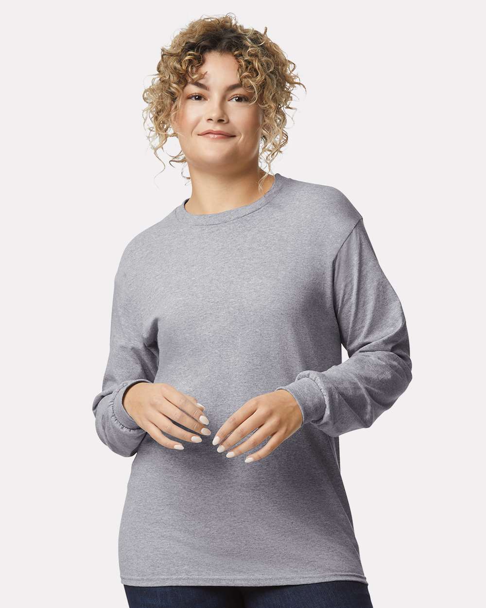 Unisex Ultra Cotton® Long Sleeve T-Shirt – 2400 – Sport Grey