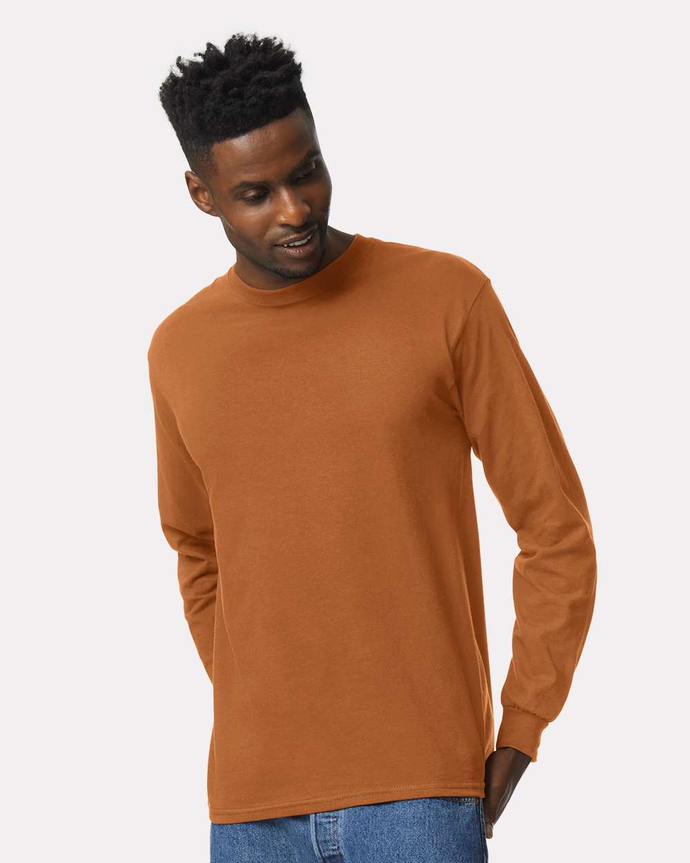Unisex Ultra Cotton® Long Sleeve T-Shirt – 2400 – Texas Orange