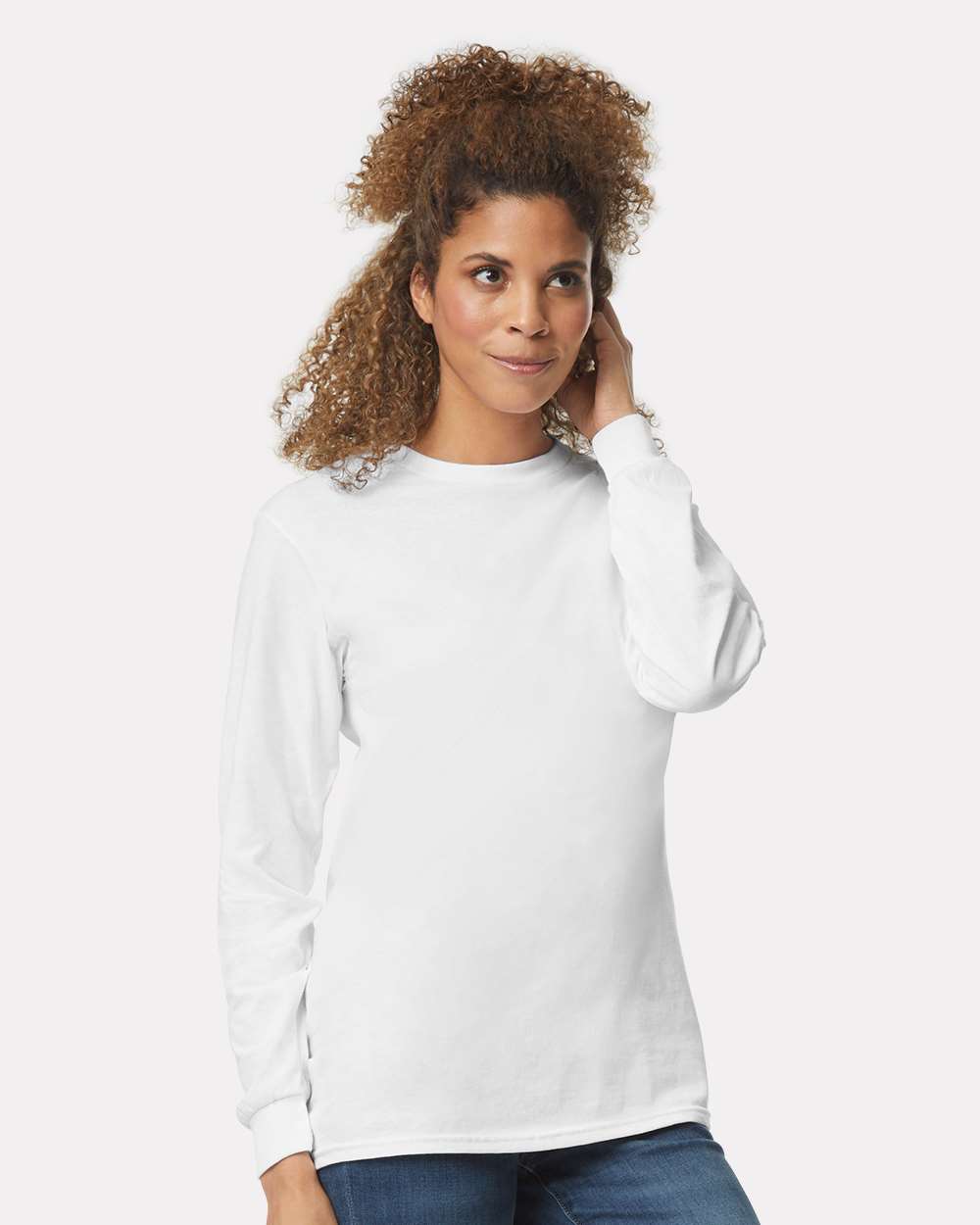 Unisex Ultra Cotton® Long Sleeve T-Shirt – 2400 – White