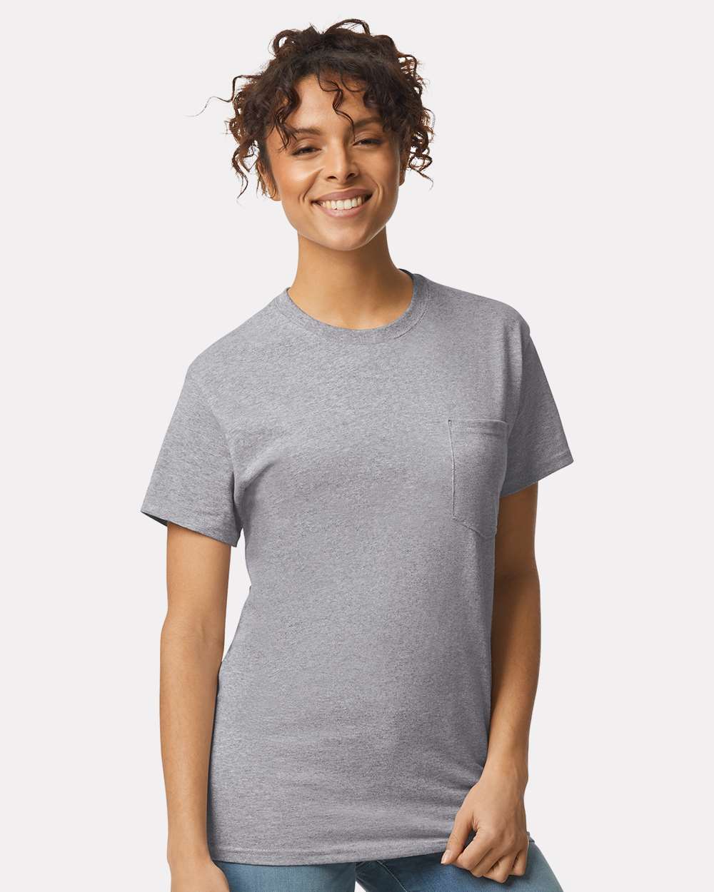 Unisex Ultra Cotton® Pocket T-Shirt – 2300 – Sport Grey