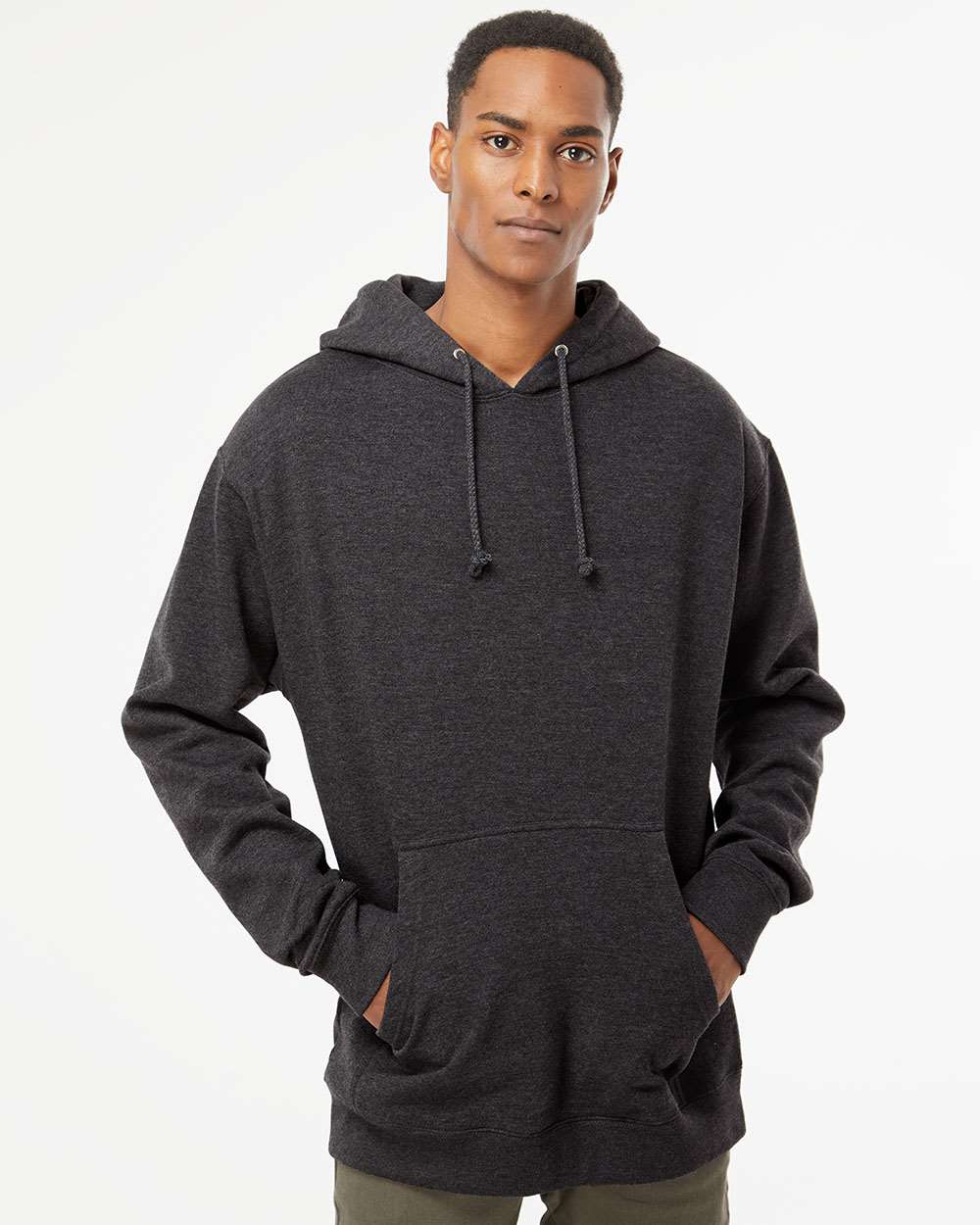 Unisex Heavyweight Hooded Sweatshirt – IND4000 – Charcoal Heather