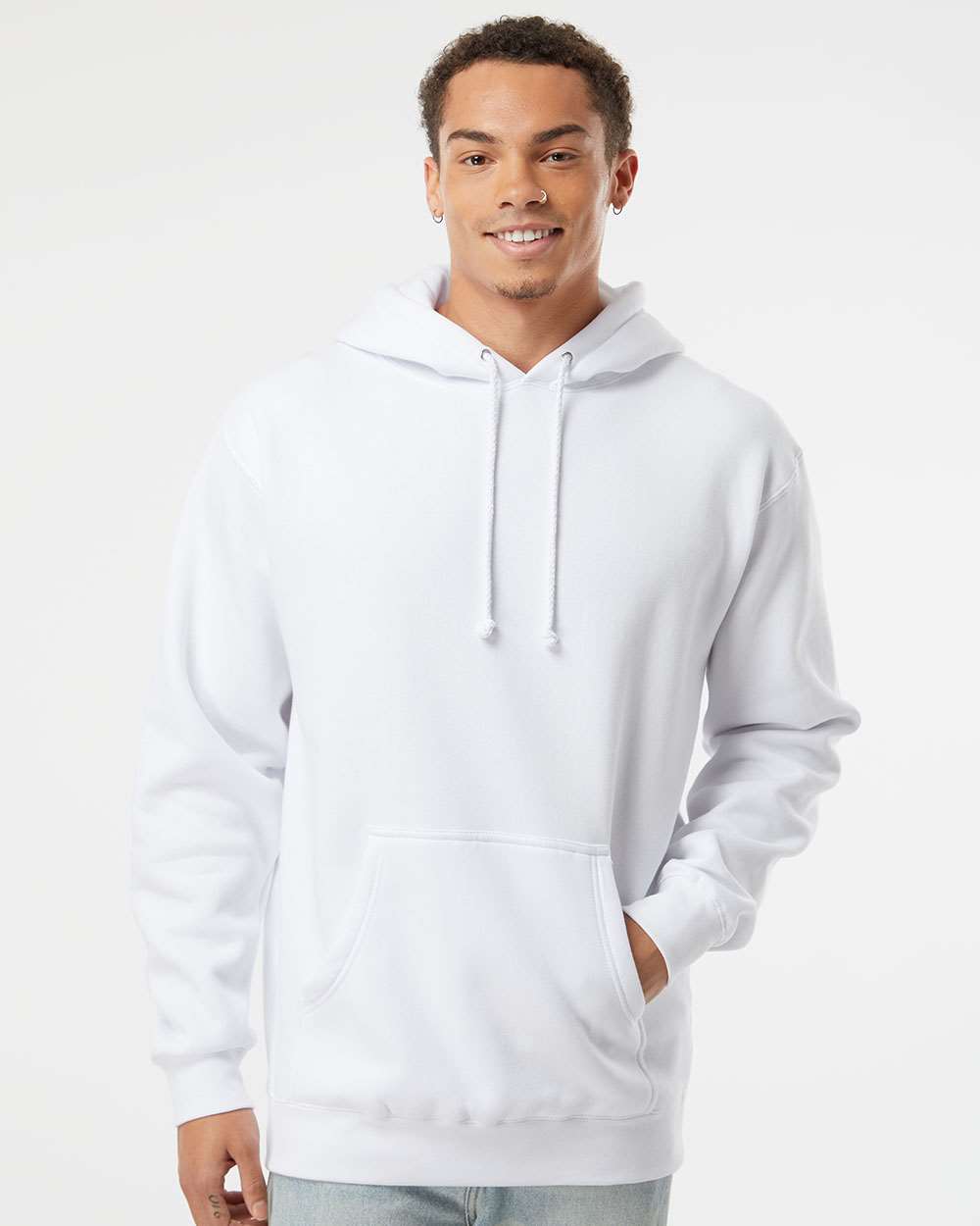Unisex Heavyweight Hooded Sweatshirt – IND4000 – White