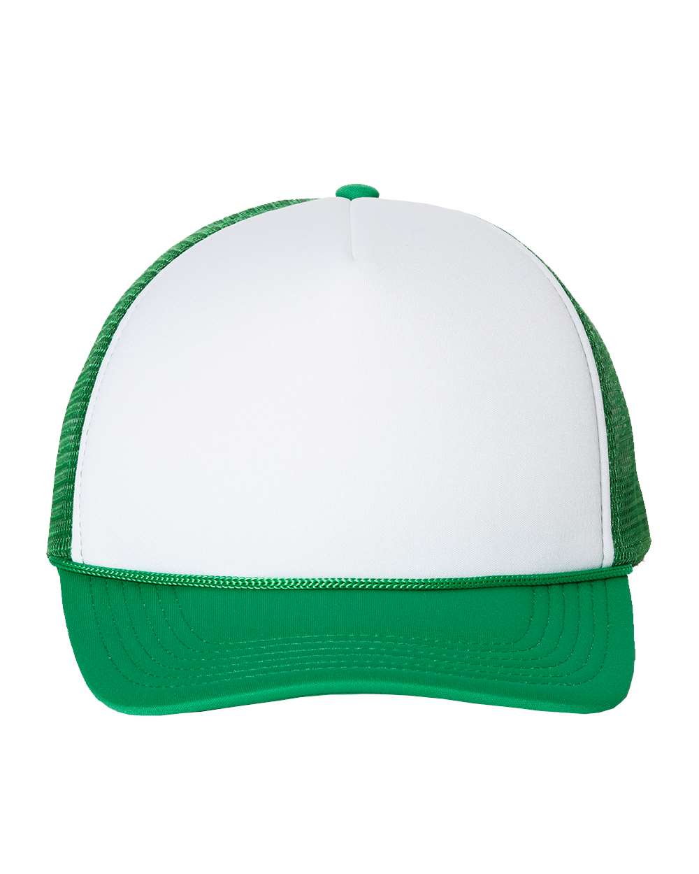 Foam Mesh-Back Trucker Cap – VC700 – White/ Kelly