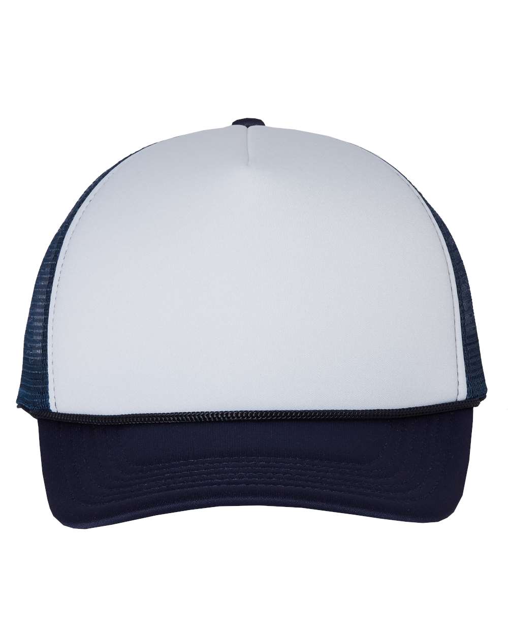 Foam Mesh-Back Trucker Cap – VC700 – White/ Navy