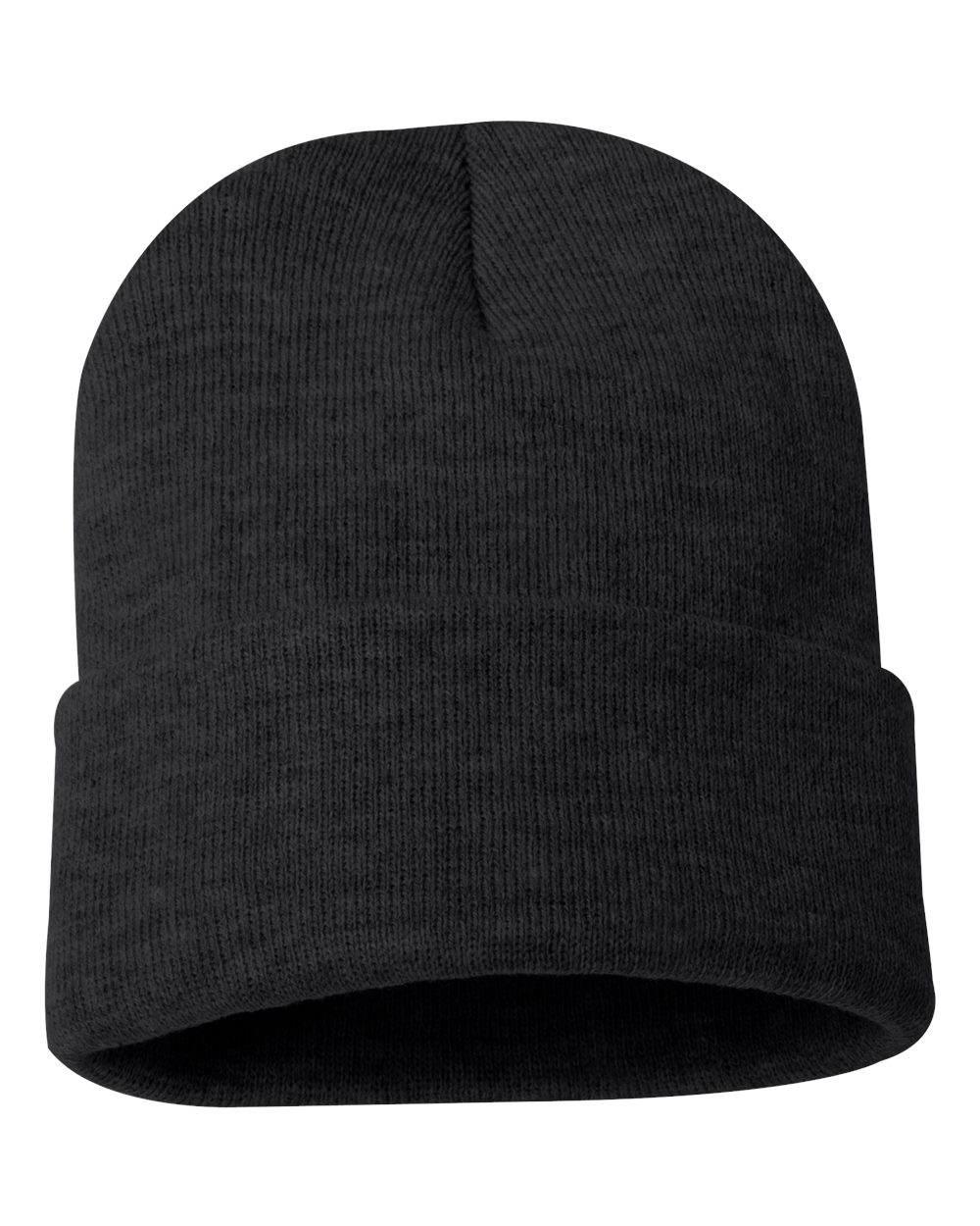 12" Solid Cuffed Beanie – SP12 – Heather Charcoal