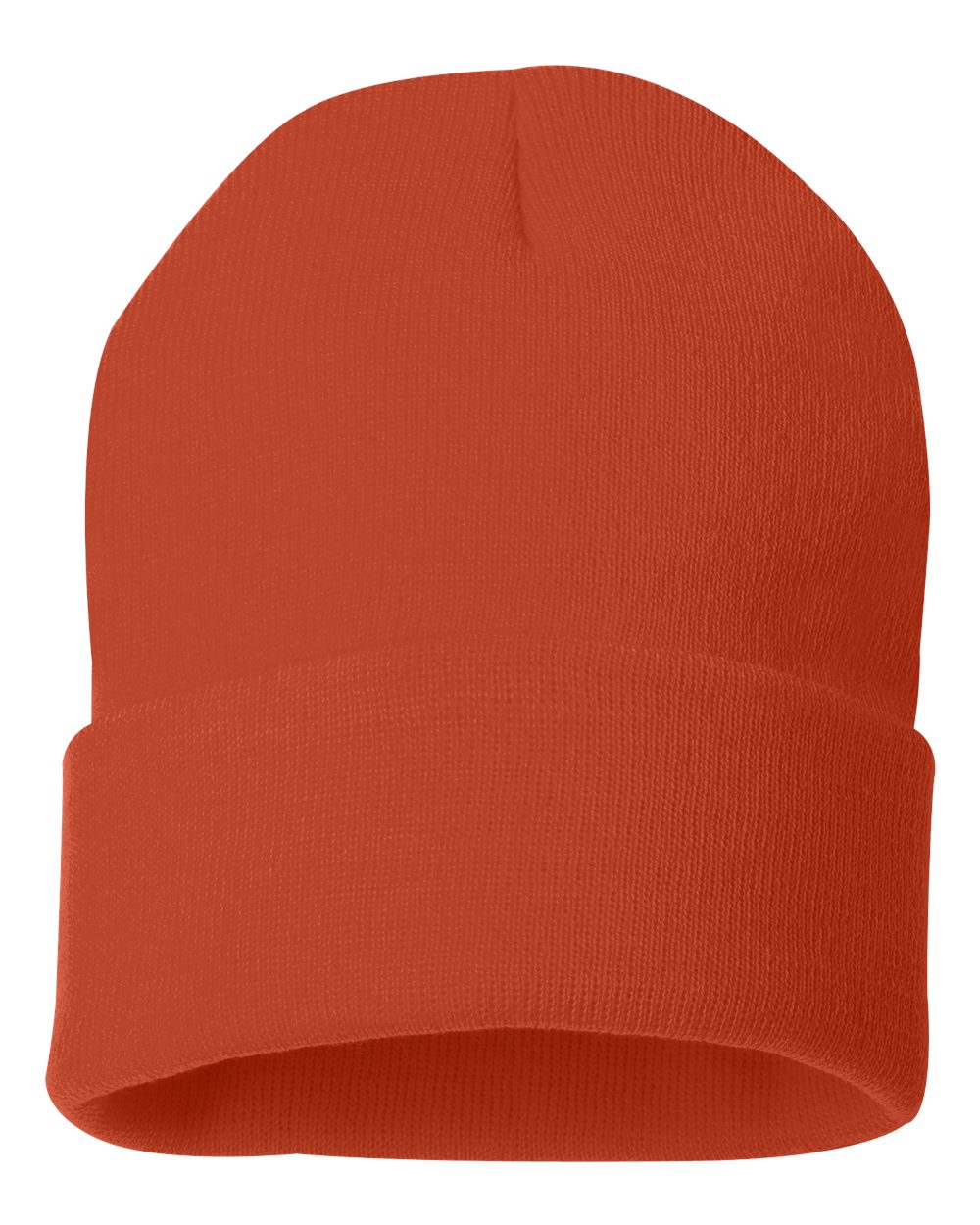 12" Solid Cuffed Beanie – SP12 – Orange