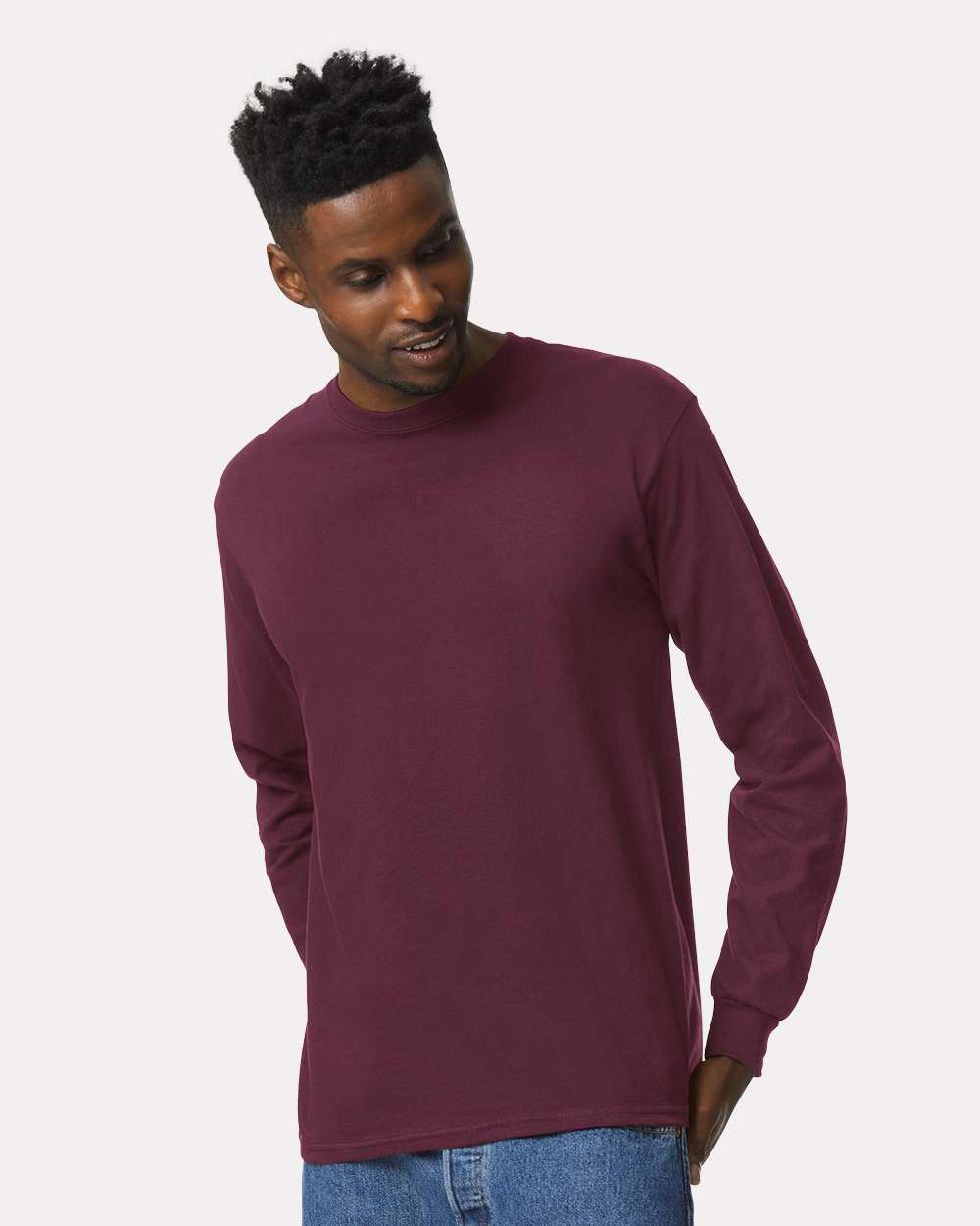 Unisex Ultra Cotton® Long Sleeve T-Shirt – 2400 – Maroon