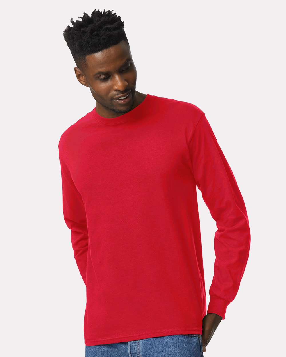 Unisex Ultra Cotton® Long Sleeve T-Shirt – 2400 – Red