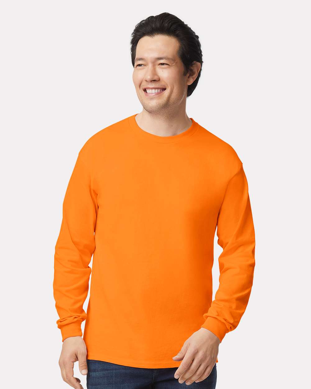 Unisex Ultra Cotton® Long Sleeve T-Shirt – 2400 – Safety Orange