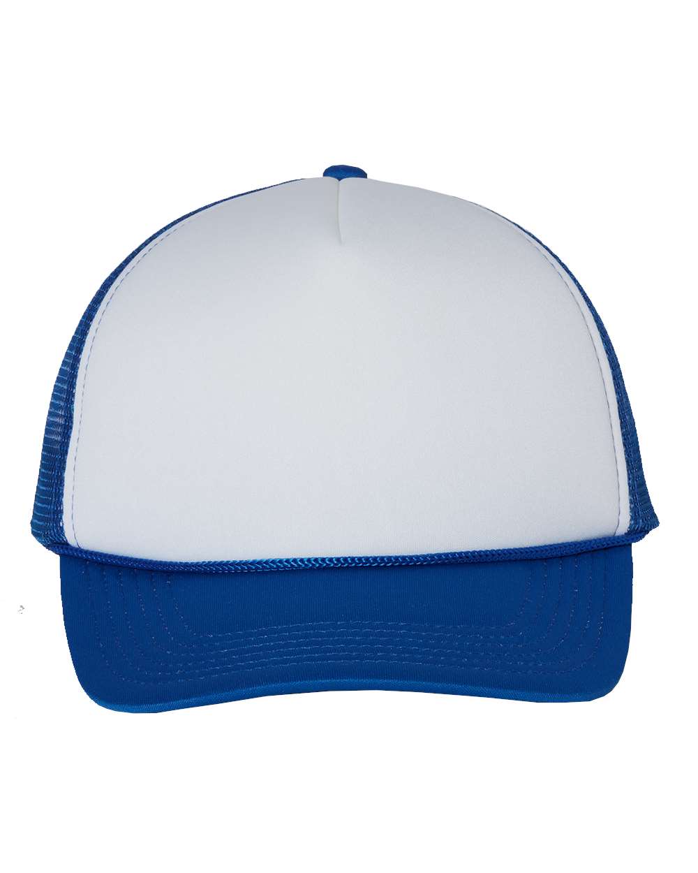 Foam Mesh-Back Trucker Cap – VC700 – White/ Royal