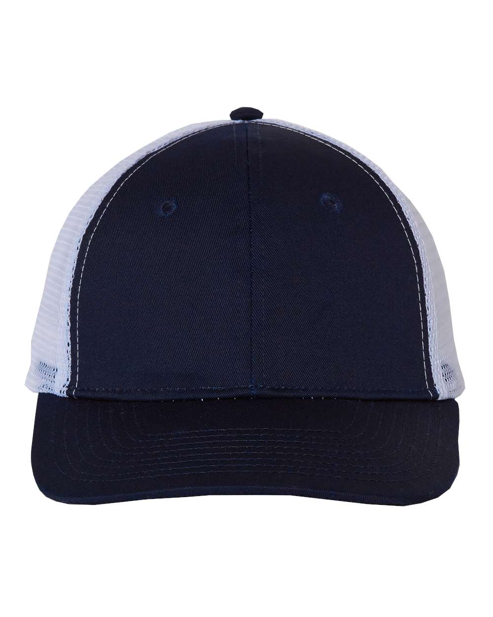 Mesh-Back Twill Trucker Cap – VC400 – Navy/ White