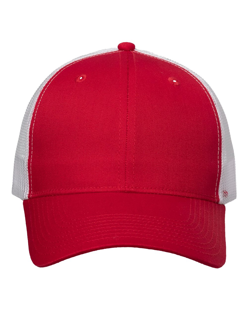 Mesh-Back Twill Trucker Cap – VC400 – Red/ White