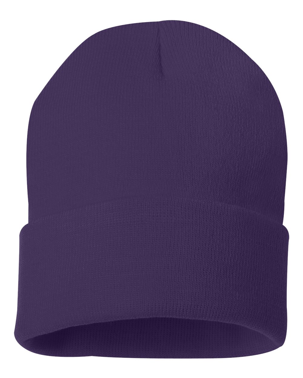 12" Solid Cuffed Beanie – SP12 – Purple