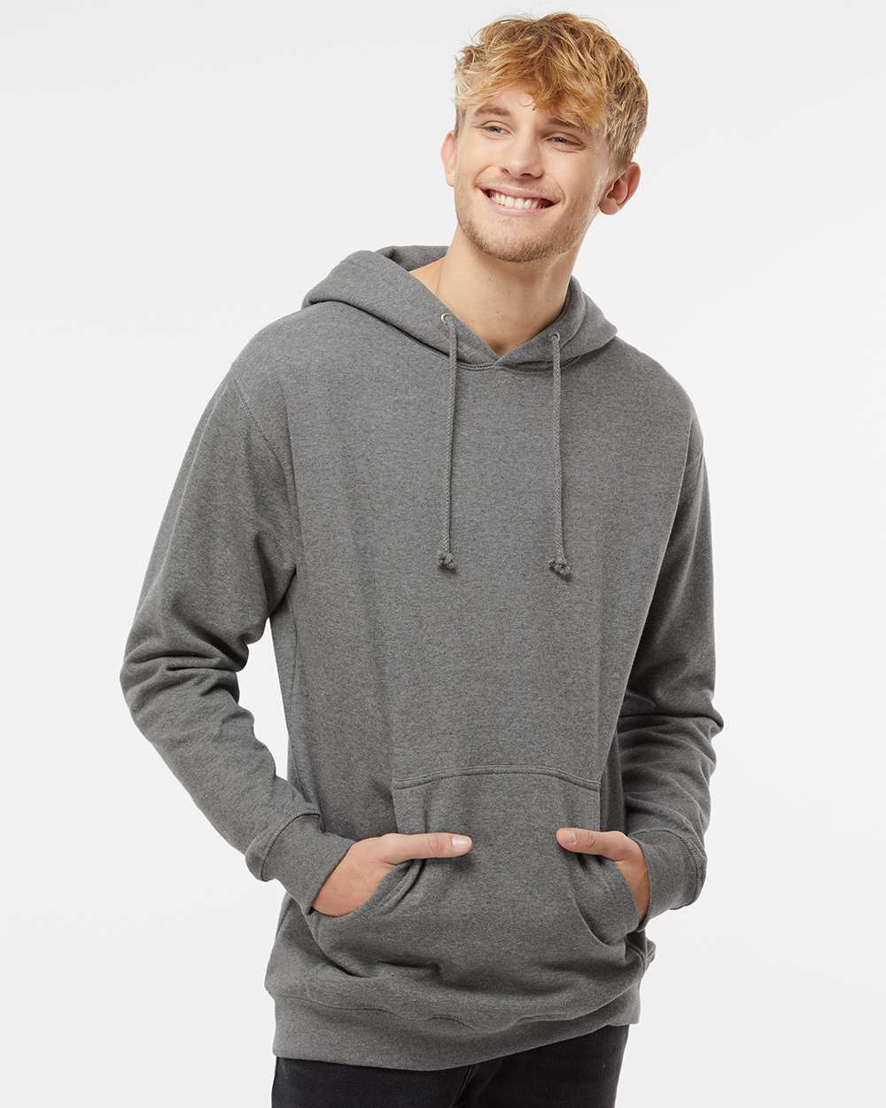 Unisex Heavyweight Hooded Sweatshirt – IND4000 – Gunmetal Heather
