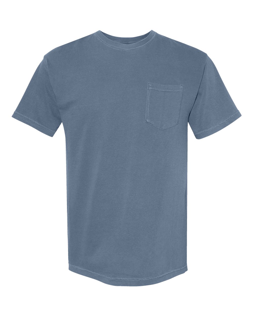 Unisex Garment-Dyed Heavyweight Pocket T-Shirt – 6030 – Blue Jean