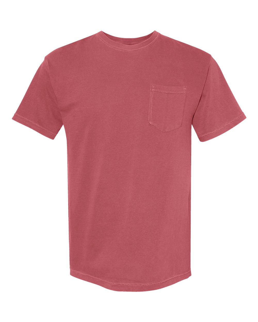 Unisex Garment-Dyed Heavyweight Pocket T-Shirt – 6030 – Crimson