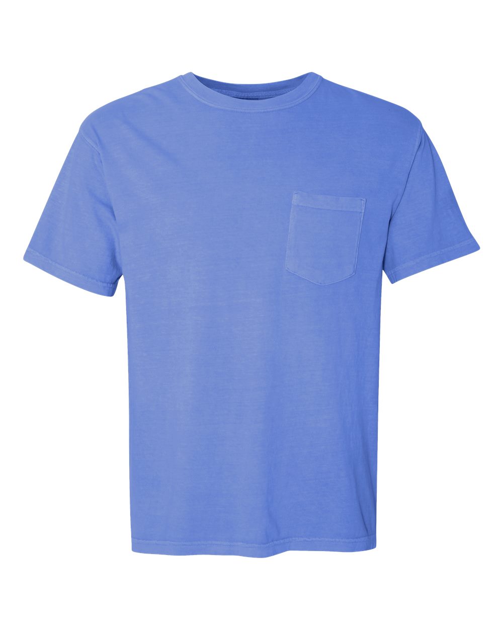 Unisex Garment-Dyed Heavyweight Pocket T-Shirt – 6030 – Flo Blue