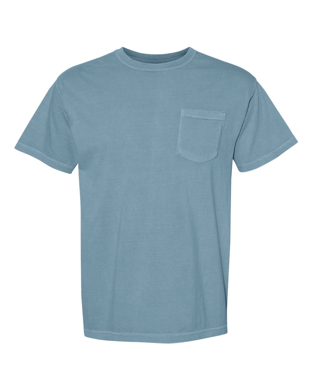 Unisex Garment-Dyed Heavyweight Pocket T-Shirt – 6030 – Ice Blue