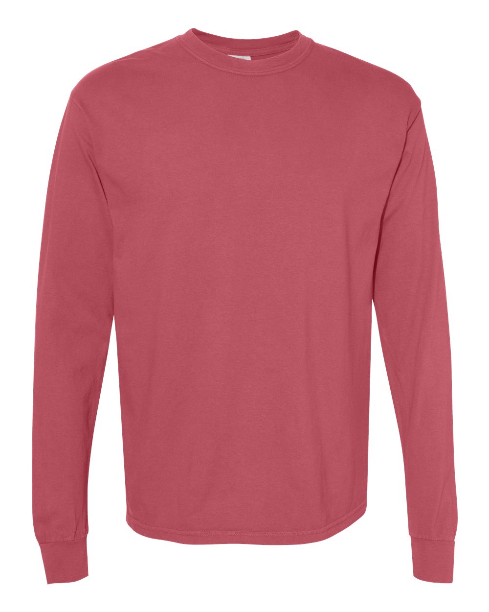 Unisex Garment-Dyed Heavyweight Long Sleeve T-Shirt – 6014 – Crimson