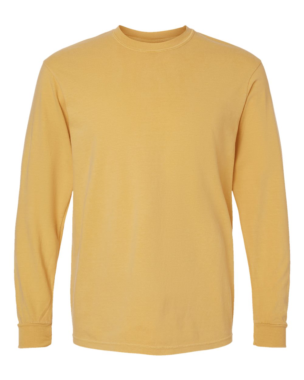 Unisex Garment-Dyed Heavyweight Long Sleeve T-Shirt – 6014 – Mustard