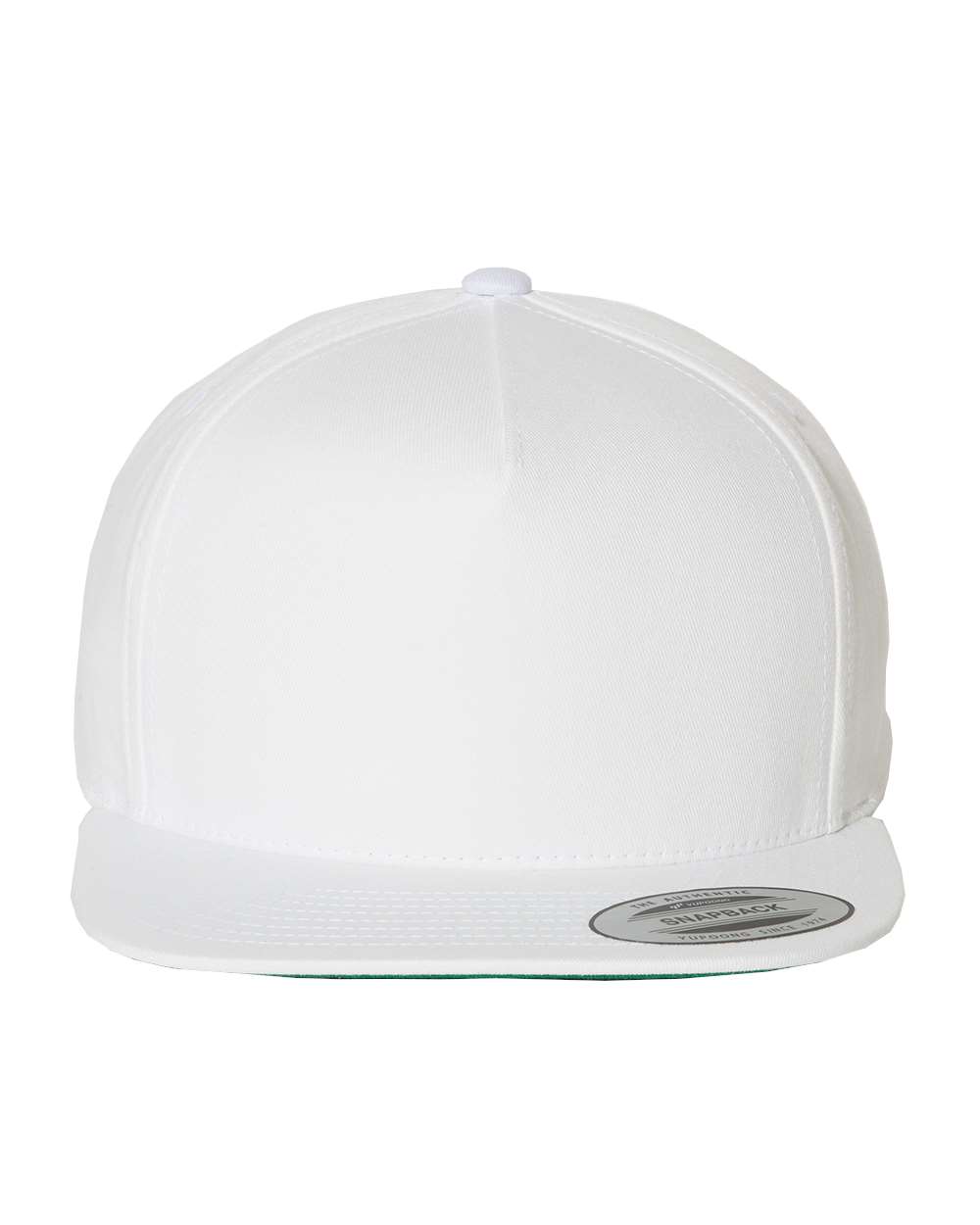 Five-Panel Cotton Twill Snapback Cap – 6007 – White