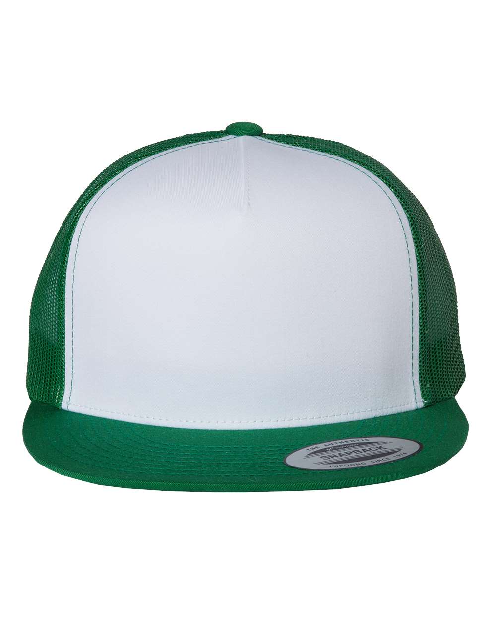 Classic Five-Panel Trucker Cap – 6006 – Kelly/ White/ Kelly