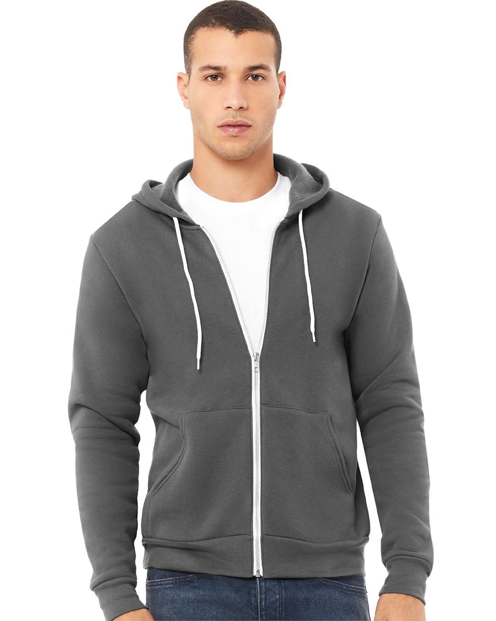 Unisex Sponge Fleece Full-Zip Hoodie Sweatshirt – 3739