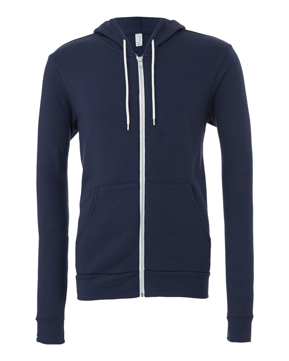 Unisex Sponge Fleece Full-Zip Hoodie Sweatshirt – 3739 – Navy