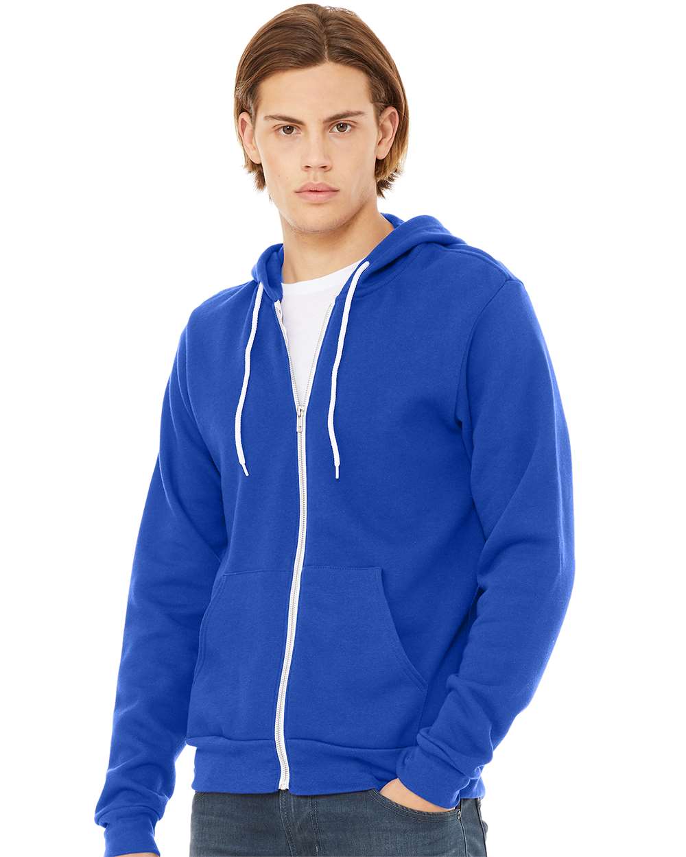 Unisex Sponge Fleece Full-Zip Hoodie Sweatshirt – 3739 – True Royal