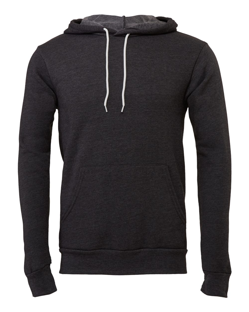 Unisex Sponge Fleece Hoodie Sweatshirt – 3719 – Dark Grey Heather