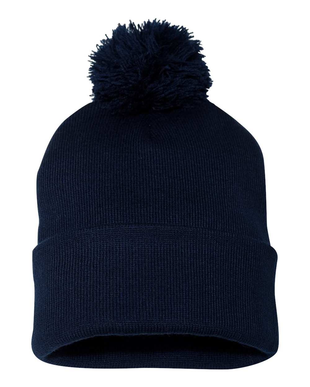 12" Pom-Pom Cuffed Beanie – SP15 – Navy
