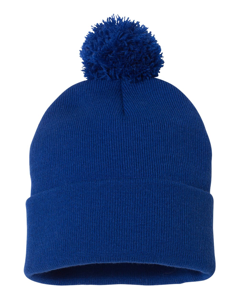 12" Pom-Pom Cuffed Beanie – SP15 – Royal Blue