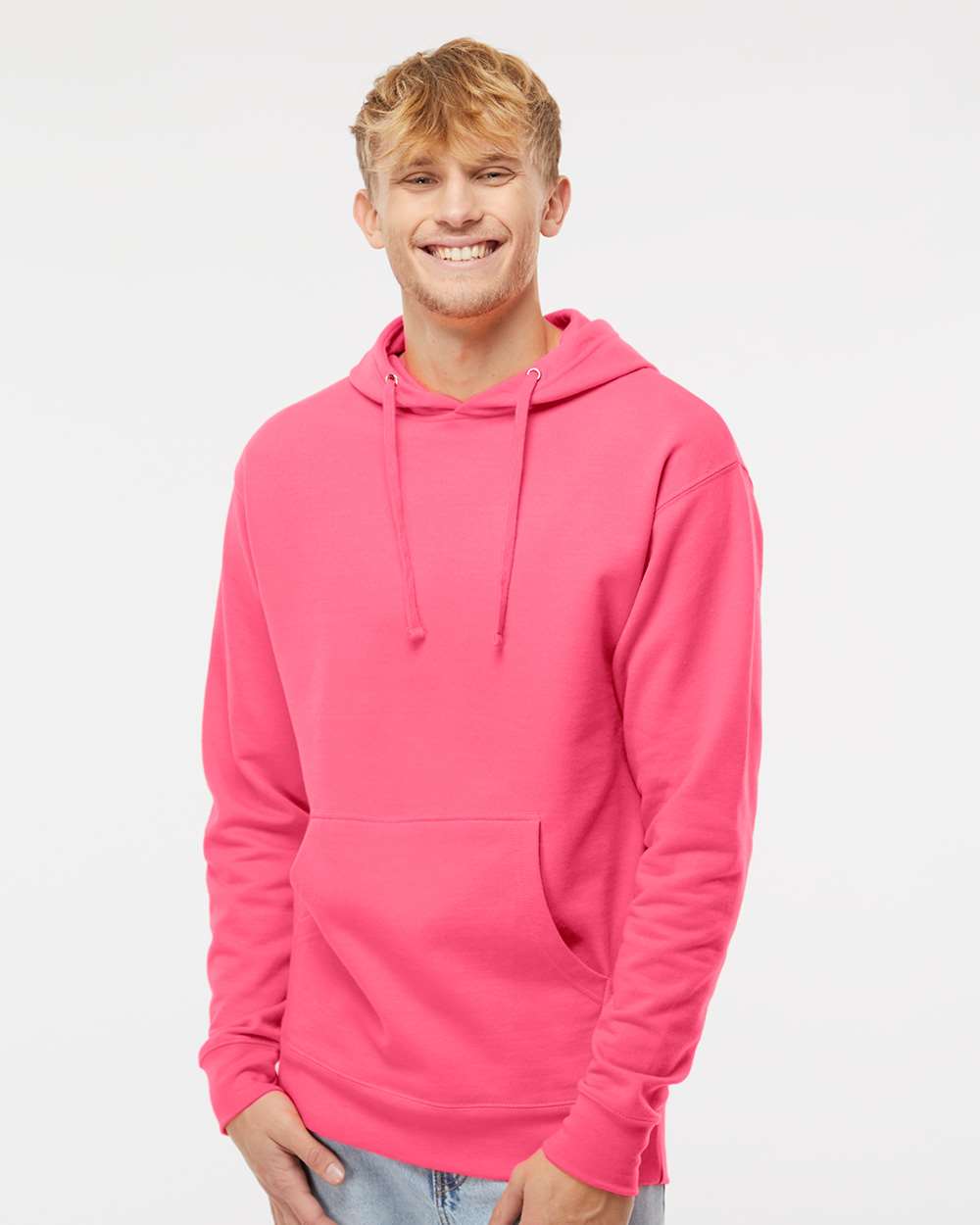 Unisex Midweight Hooded Sweatshirt – SS4500 – Neon Pink
