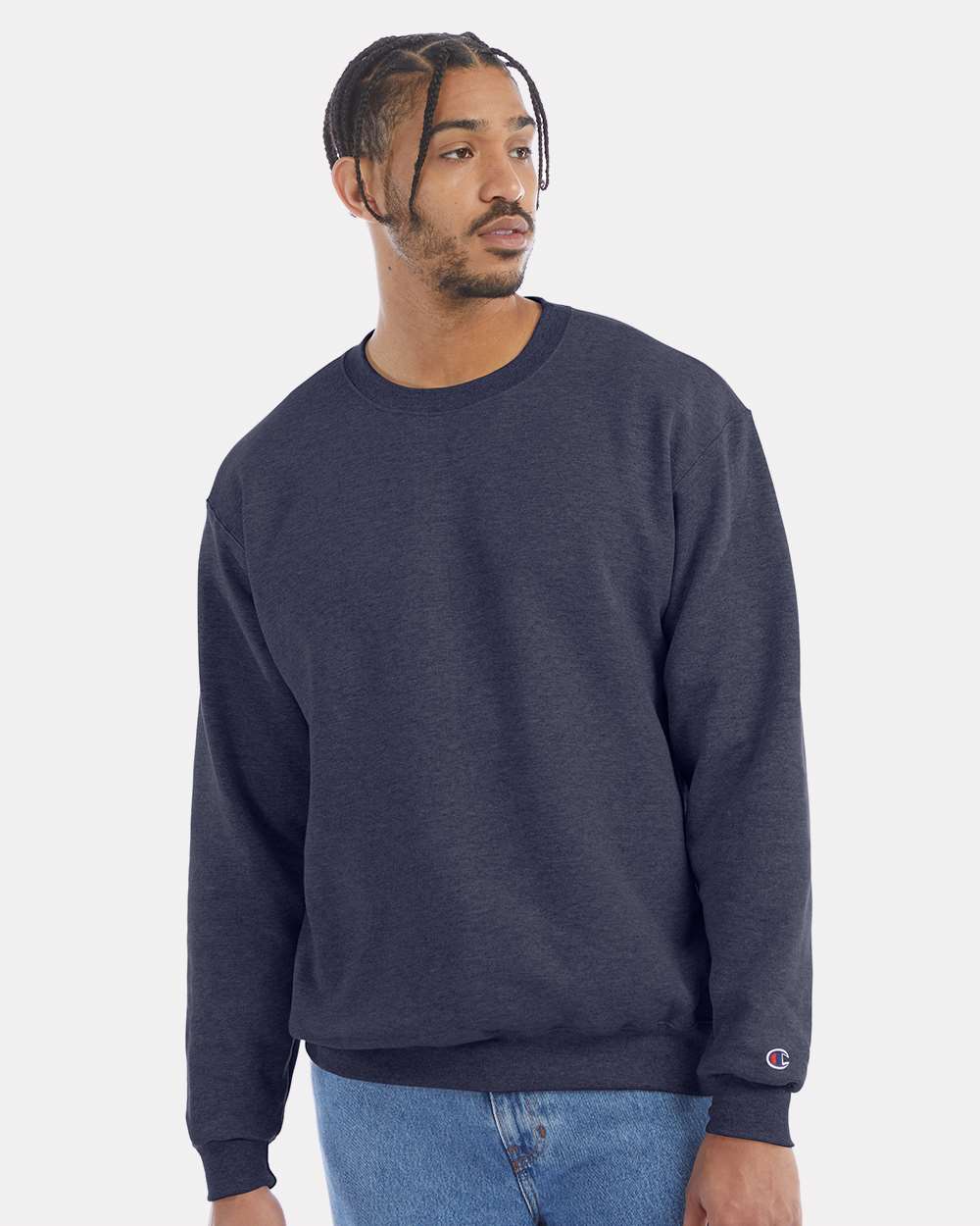 Unisex Powerblend® Crewneck Sweatshirt – S600 – Navy Heather