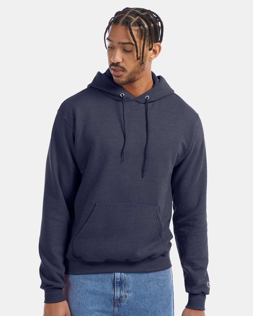 Unisex Powerblend® Hooded Sweatshirt – S700 – Navy Heather