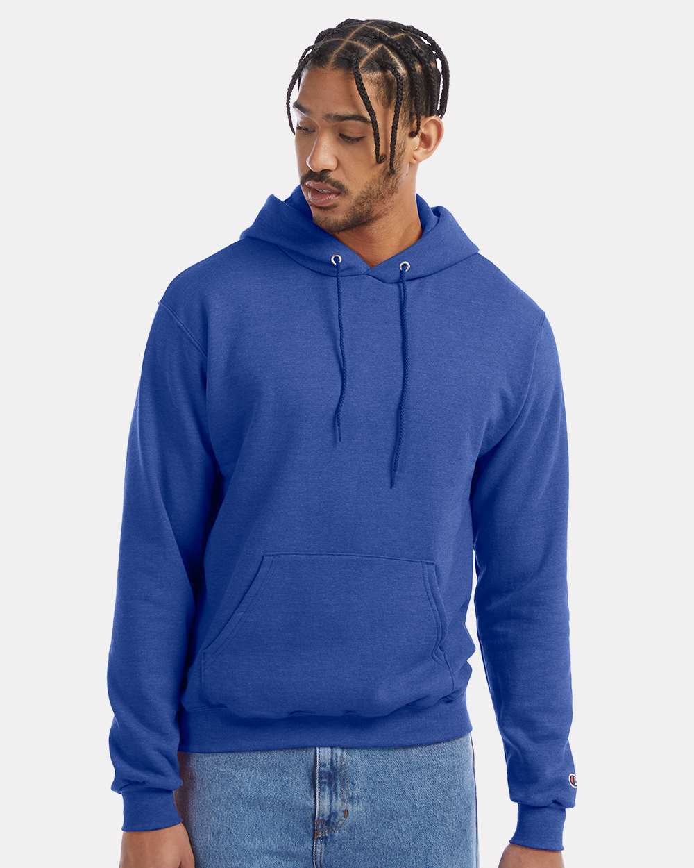 Unisex Powerblend® Hooded Sweatshirt – S700 – Royal Blue Heather