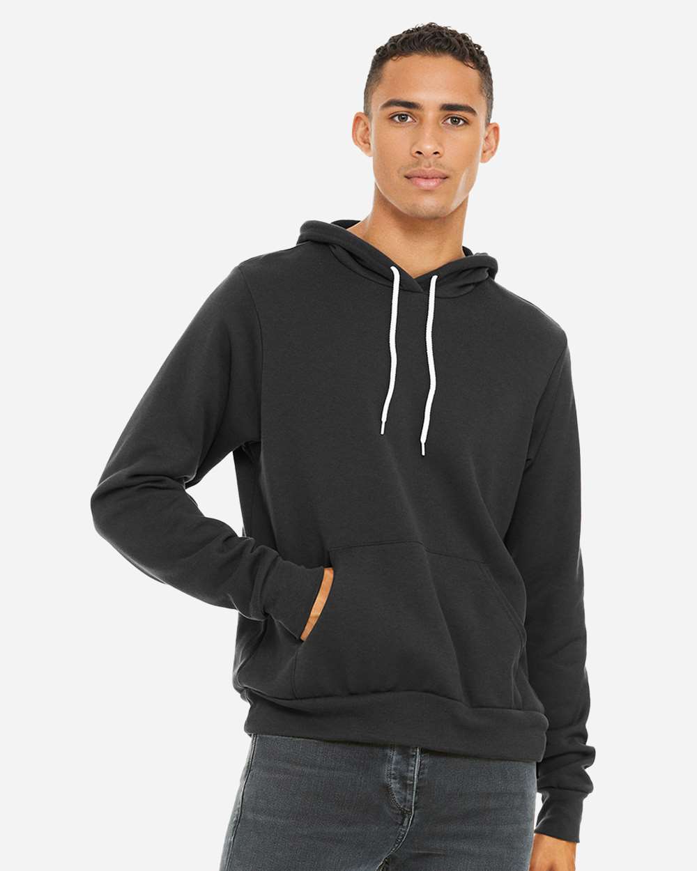 Unisex Sponge Fleece Hoodie Sweatshirt – 3719 – Dark Grey