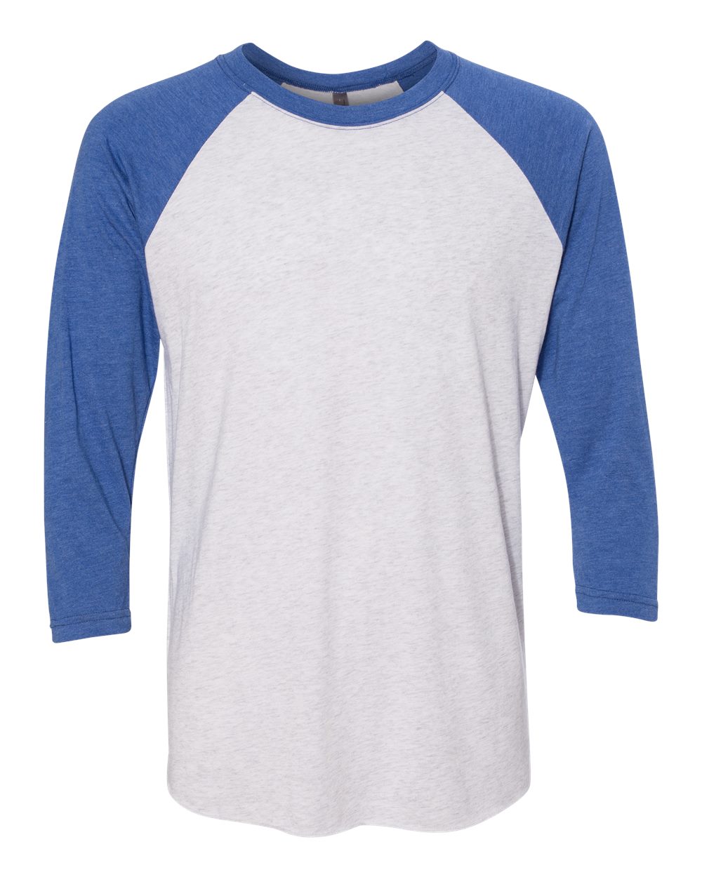 Unisex Triblend Three-Quarter Raglan Tee – 6051 – Vintage Royal Sleeves/ Heather White Body