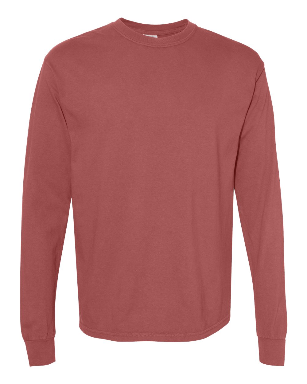 Unisex Garment-Dyed Heavyweight Long Sleeve T-Shirt – 6014 – Brick