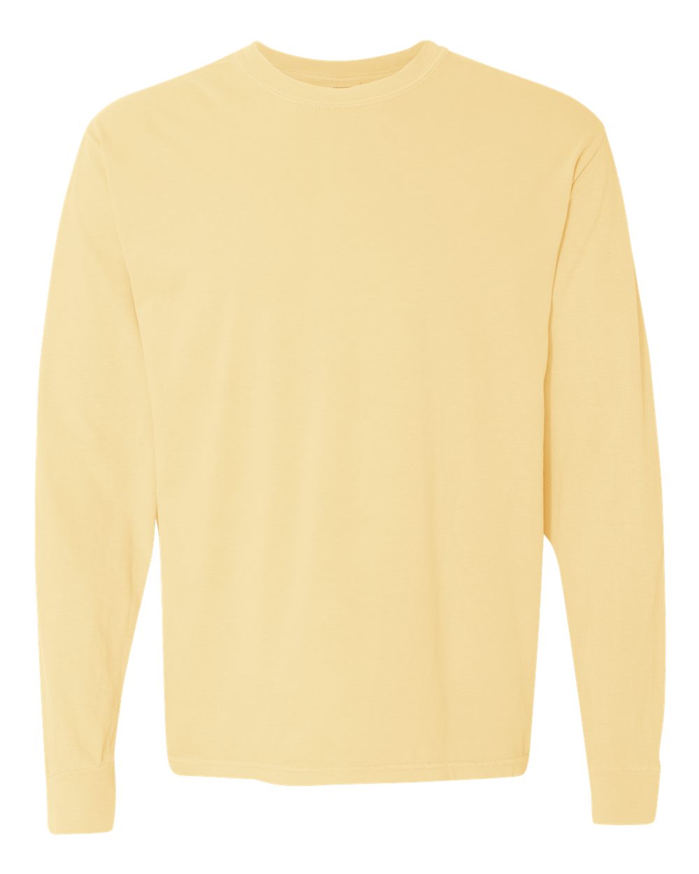 Unisex Garment-Dyed Heavyweight Long Sleeve T-Shirt – 6014 – Butter