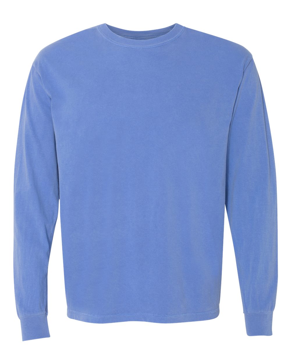 Unisex Garment-Dyed Heavyweight Long Sleeve T-Shirt – 6014 – Flo Blue