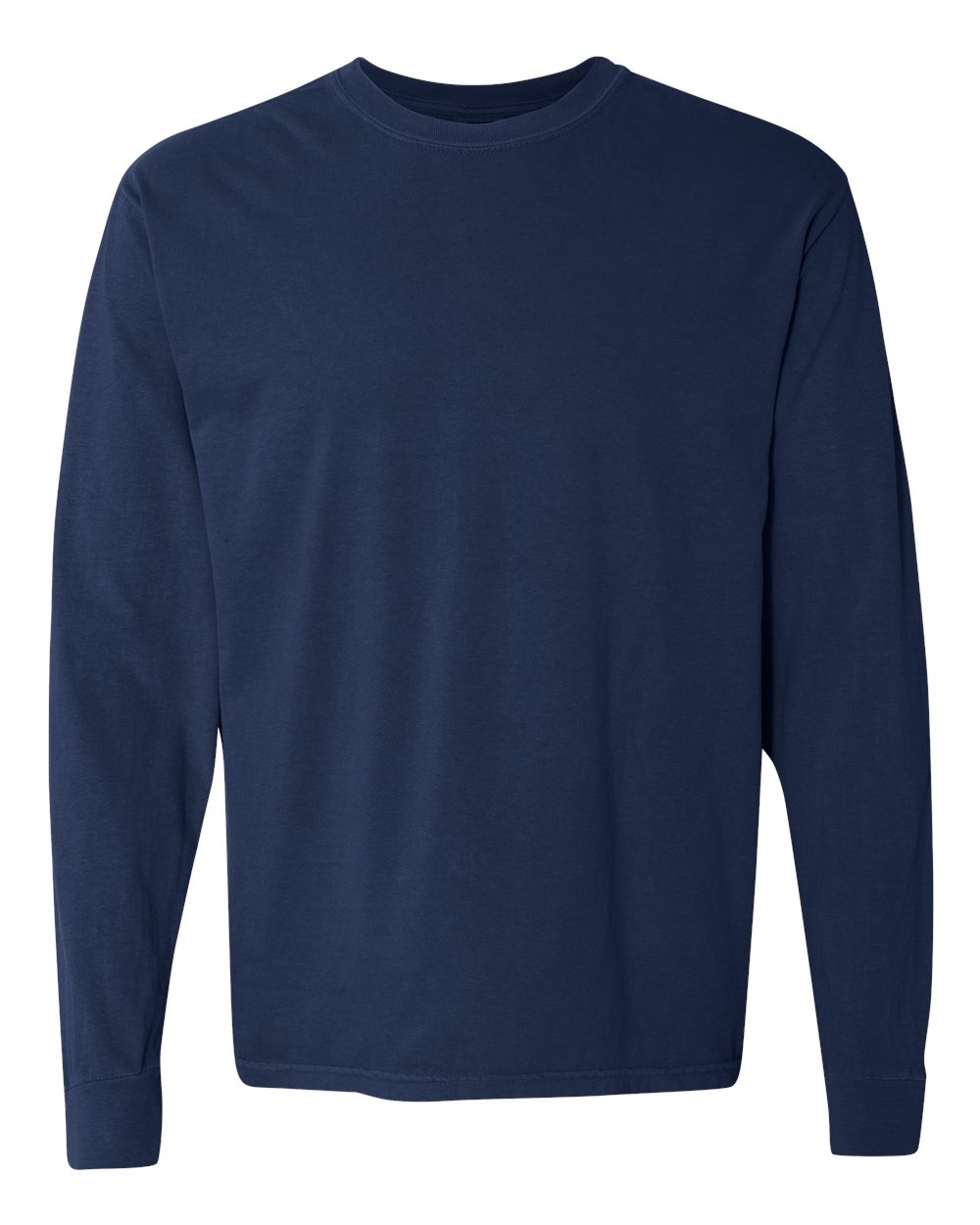Unisex Garment-Dyed Heavyweight Long Sleeve T-Shirt – 6014 – True Navy