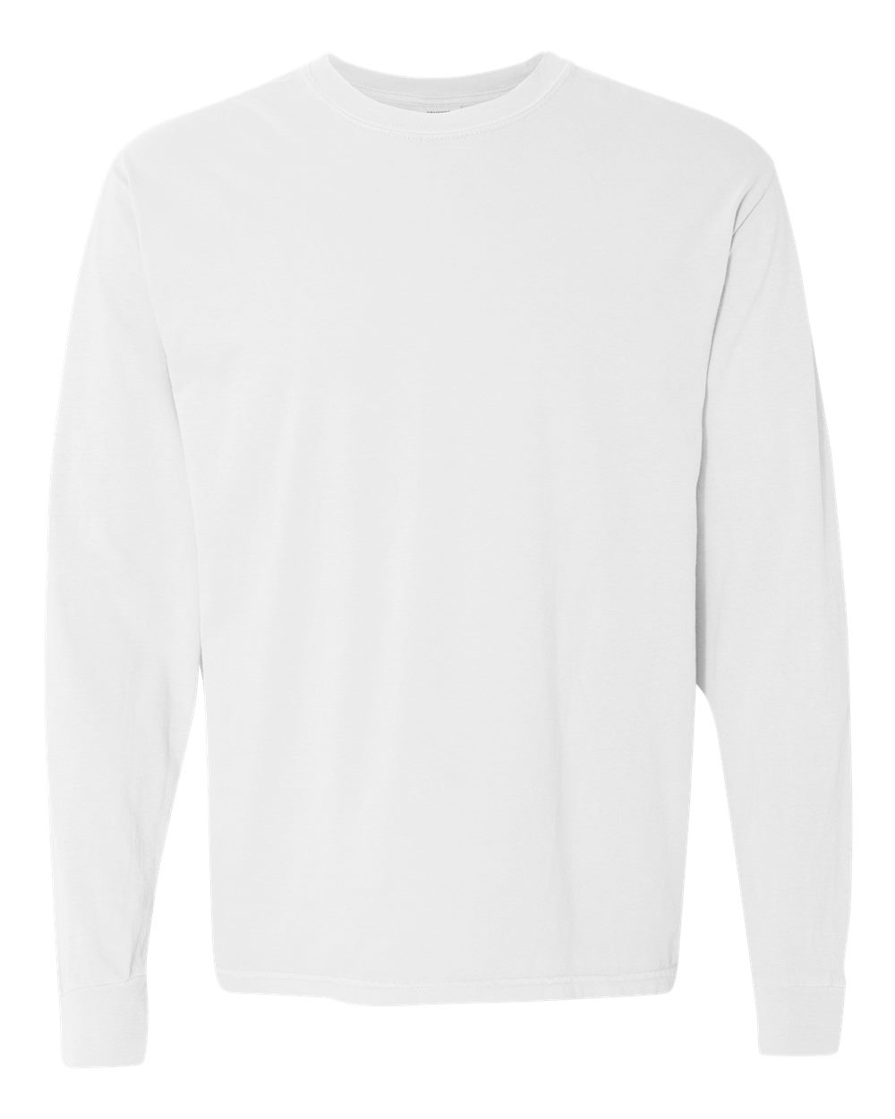 Unisex Garment-Dyed Heavyweight Long Sleeve T-Shirt – 6014 – White