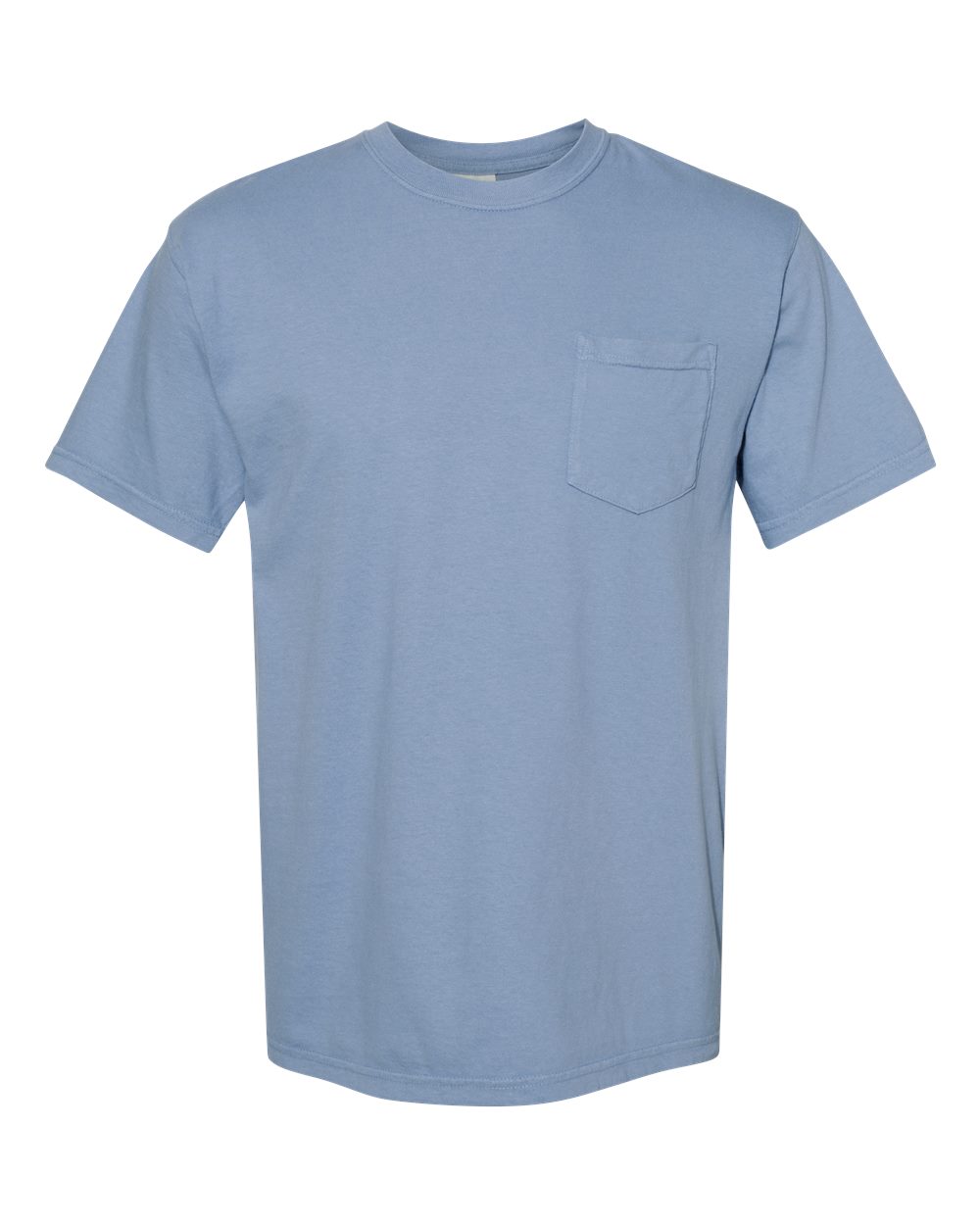 Unisex Garment-Dyed Heavyweight Pocket T-Shirt – 6030 – Washed Denim