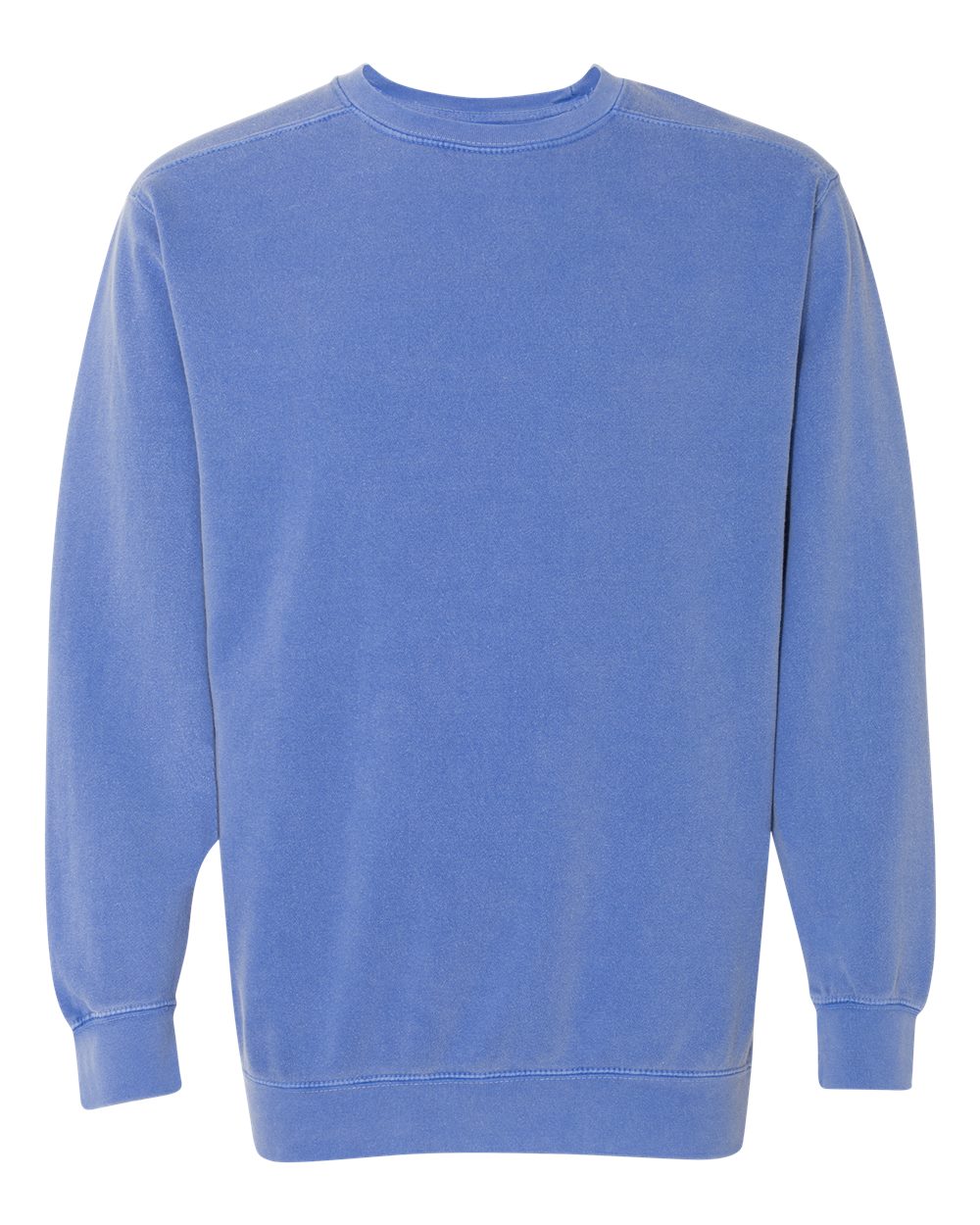 Unisex Garment-Dyed Crewneck Sweatshirt – 1566 – Flo Blue